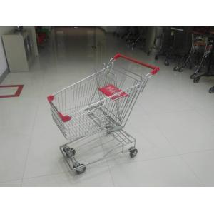 China Portable 80L Steel Wire Shopping Trolley For Medium Supermarket supplier