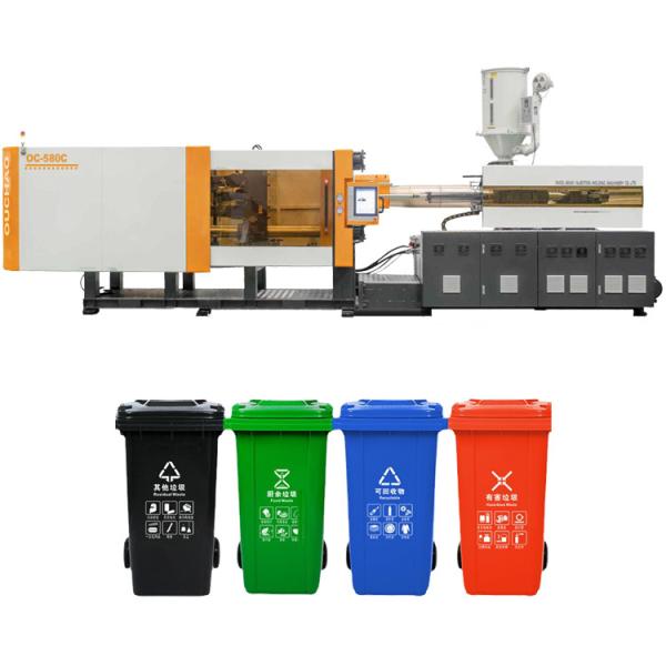 580C Servo Máquina de moldeo por inyección de ahorro de energía Fabricación de contenedores de basura de plástico