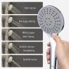 Single-function Handheld Pressurized Electroplating Shower Head for Exposed B S Faucet