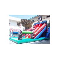 China Giant Colorful Super Man Inflatable Dry Slide OEM 0.55mm PVC Tarpaulin For Outdoor on sale