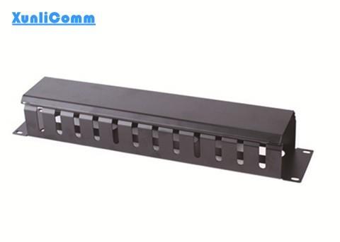 12 Port Rack Mounted Cable Management Cold Rolled Steel With Powder Coat