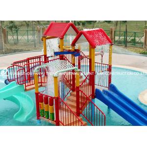 Swimming Pool Equipment Playhouse for Kids with Small Fiberglass Water Slide