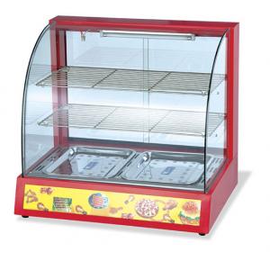 China Electric Food Warmer Display Case Curved Glass Two Shelves Bain Marie Display Counter supplier