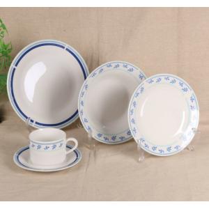 Ceramic New White Bone China Dinner Sets Custom Color With Flower Printing