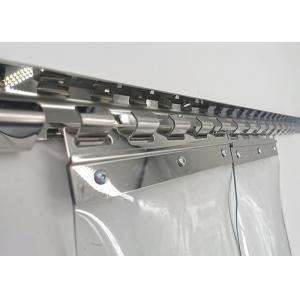 Wall Mounted Stamped Components Stainless Steel Pvc Strip Curtain Kit Mounting Bracket