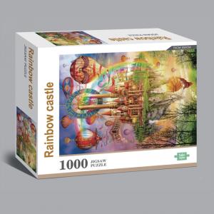 China 1000 Pieces Cardboard Rainbow Jigsaw Puzzle IQ Game ASTM Certificated supplier
