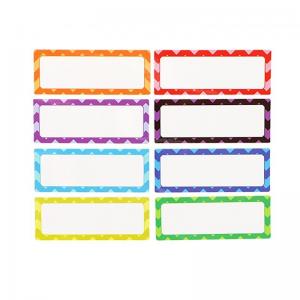 Self Adhesive Removable Labels 0.8mm Dry Wipe Sticky Labels With Colorful Frame For Furniture