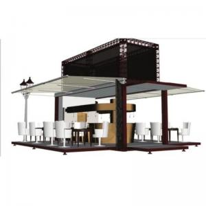 China 2 Story Modular Tiny House Steel Prefab Shipping Container Coffee Shop Cafe Bar supplier