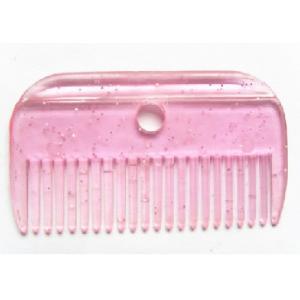 China Lightweight Horse Mane And Tail Brush Transparent Pink Color 10*5 cm supplier