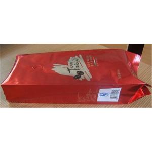 China Coffee Red Plastic Pouches Packaging Food Grade With Bottom supplier