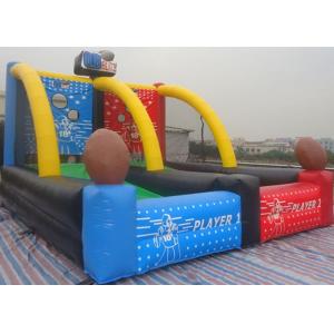 PVC Customized Inflatable Soccer Field , Funny Basketball Shooting Games