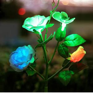 IP65 2V 0.6W Color Changing Solar Flower Lights