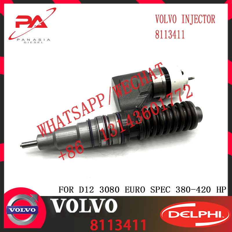 China Huida D12 engine fuel injector common rail fuel injector 8113411 BEBE4B12003 for FH12 FM12 NH 12 with genuine quality wholesale