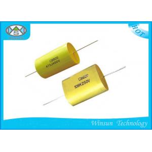 Small Size Metallized Polyester Capacitor High Voltage , CBB20 Axial Film Capacitor