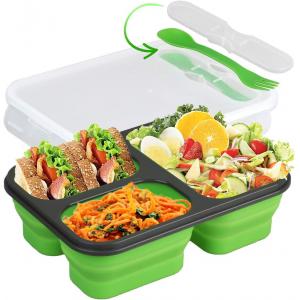 Heatproof Practical Silicone Lunch Box Dividers Square Shape