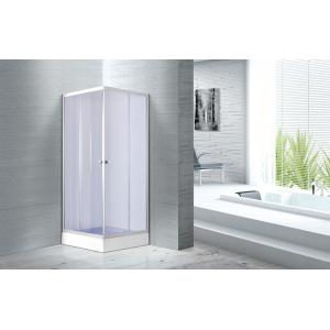4mm Smoke Glass Convenient Square Bathroom Glass Shower Enclosures Free Standing CE SGS Certification
