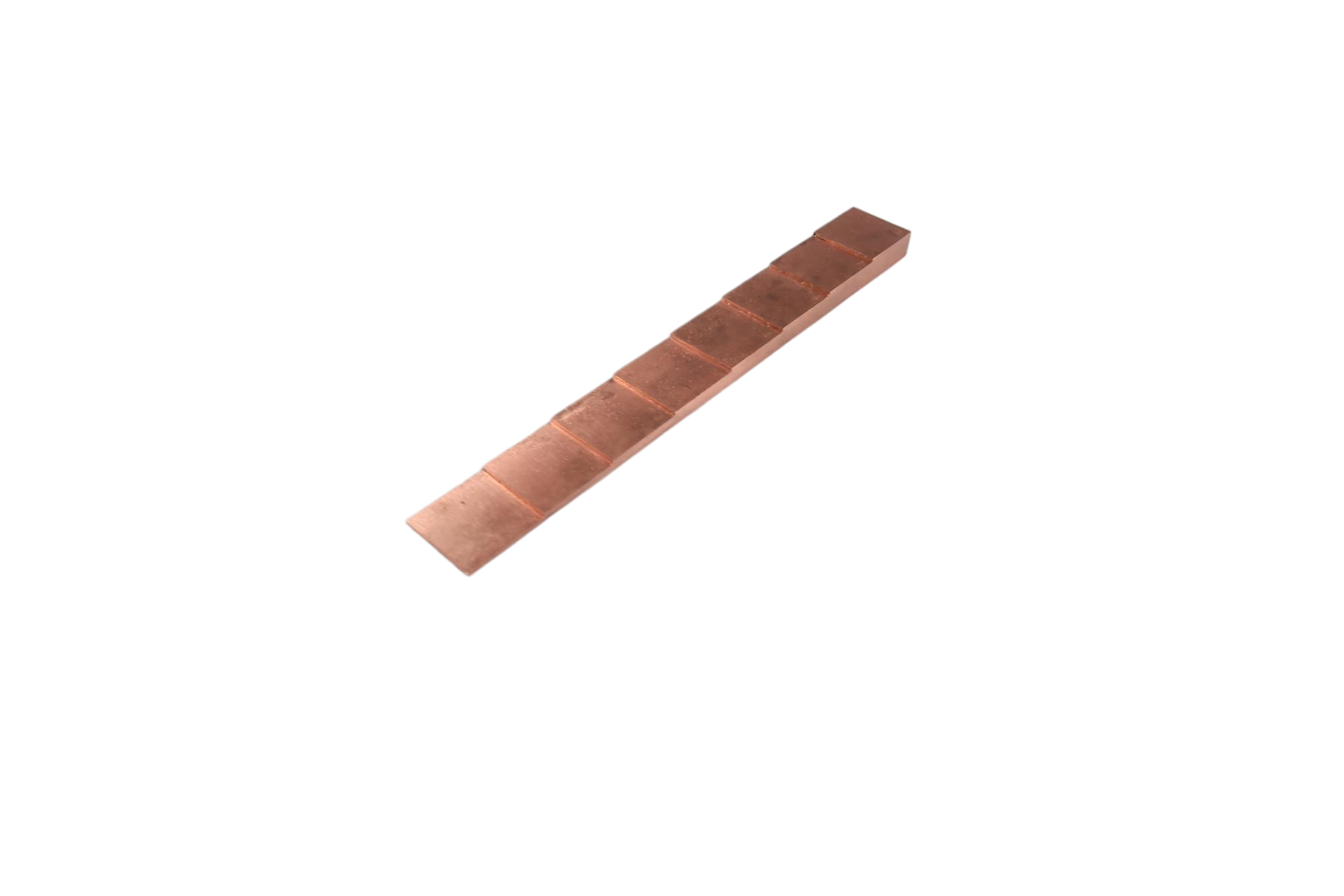 China Metric 8 Step  Copper thickness 1 to 8mm NDT Ultrasonic Calibration Block wholesale