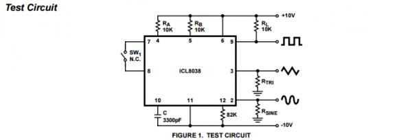 Icl8038ccpd Precision Waveform Generatorvoltage Controlled Oscillator