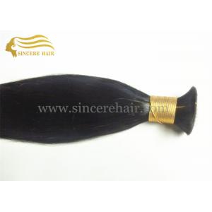 20" Straight Hair Extensions Bulk Hair for sale, 20" Black Straight Real Virgin Remy Human Hair Bulk Extensions For Sale