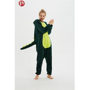 China Wholesale Supersoft Fluffy Flannel Onesies Green Dinosaur Animal Pajamas Adult supplier