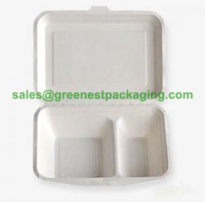 China Disposable Bagasse Sugarcane Lunch Box/Hamburger Box/Hot dog Box wholesale