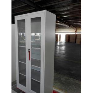 Metal Storage cabinet FYD-W016 with glass door,high height cabinet,4 adjust shevles,swing