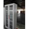 Storage cupboard FYD-W016 with glass door,high height cabinet,4 adjust shevles