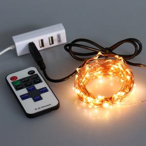 China 10m 100 LED  Multi-Color Mini USB Remote Control String Lights For Christmas, Party, Festival Decoraction supplier