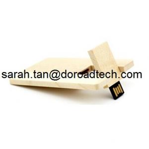 100% Creative Wooden Card USB Flash Drive Popular USB Card Memory Sticks