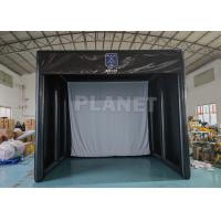 China Custom Airtight PVC Inflatable Golf Practice Training Simulator Room With High Impact Screen on sale