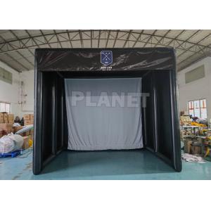Custom Airtight PVC Inflatable Golf Practice Training Simulator Room With High Impact Screen