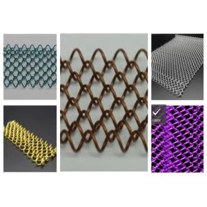 China Solid Metal Decorative Mesh Curtain Coil Chain Link Drapery Multi Coloured supplier