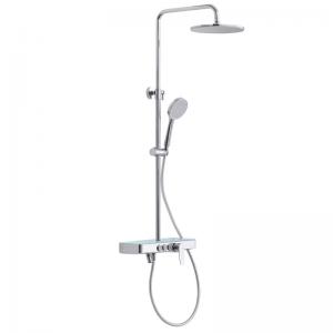 China Brass Wall Mounted Rainfall Shower Head System Polished Chrome supplier