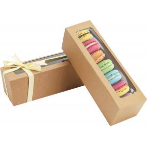 China 25 Pack Macaron Selection Box With Clear Window Ribbon 6 Macaron supplier