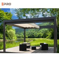 China Large Retractable Customized Sunshade Pergola Commercial Outdoor  Solar  Roof Pergola on sale