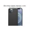 Full Protection Black Plain Weave iPhone 12 Aramid Fiber Case Carbon Case