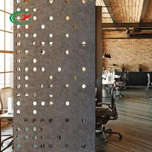 Practical Office Hanging Sound Baffles , Recycled Perforated Sound Absorption Panels