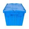 Supermarket Plastic Tote Box Acceptable OEM ODM Transport Turnover Crate with Mesh
