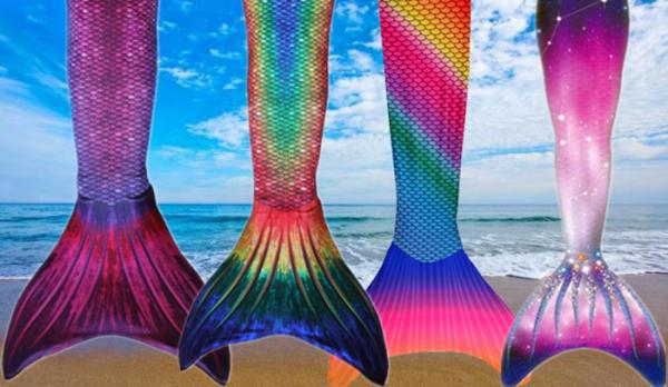 Breathable Adults Silicone Mermaid Tail Swimming Pink , Blue , Green Color