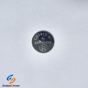 China Ultra Thin CR2412 3.0V 100mA LiMnO2 Lithium Coin Cell Battery For Car Key Remote Control supplier