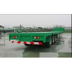 China 13m Steel Flatbed Container Trailer with lock for steel pump or coontainer transportation wholesale