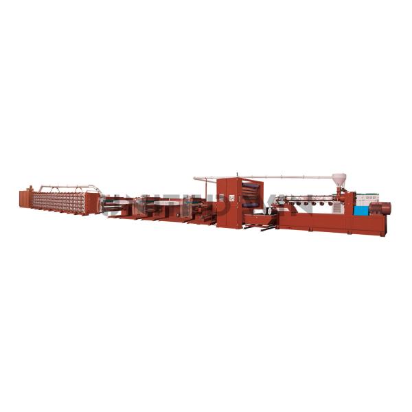 Three Layer PP Tape Extrusion Line For Mesh Bag Strap 800mm