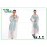 Waterproof PE Disposable Protective Gowns , Transparent Disposable Poncho