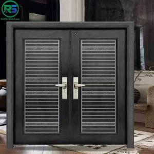 35MM Thickness Black Aluminum Door  Architectural Suspended Fireproof Door