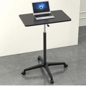 China Pneumatic Base Standing Desk for Mini Bar Counter in Small Wooden Home Office and Laptop supplier