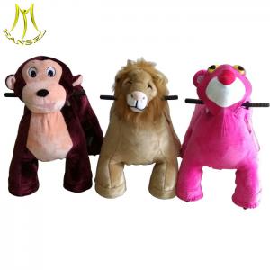 China Hansel wholesale outdoor plush electronic kid ride on animals for game center supplier