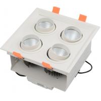 China 30w 50w White Dimmable LED Grille Spot Light Square Shape With High Efficiency on sale