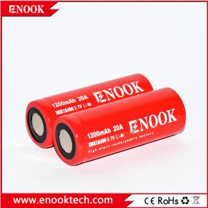 China 18490 1200mAh 20A 3.7V Electric Bike Rechargeable Battery Cell flat top Type supplier