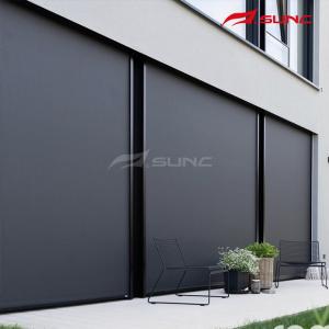 Motorised Outdoor Roller Blinds Windproof Sun Shade Blinds For Patio