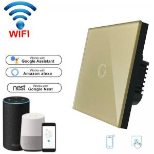 China Wireless Wifi Touch Switch EU Standard 1/2/3 Gang Smart Switch Google Home wifi light switch ewelink 90-240V supplier